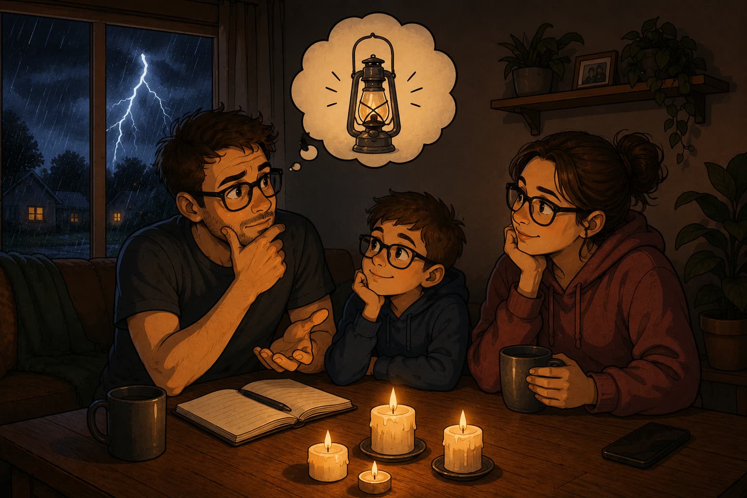 Power outage night in Texas