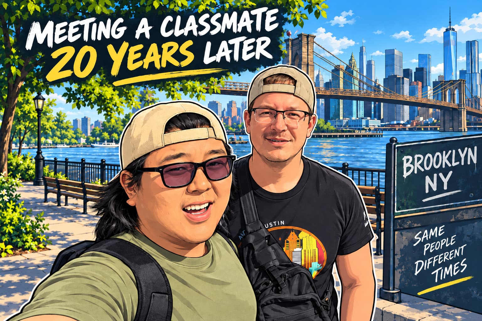Meeting a classmate 20 years later