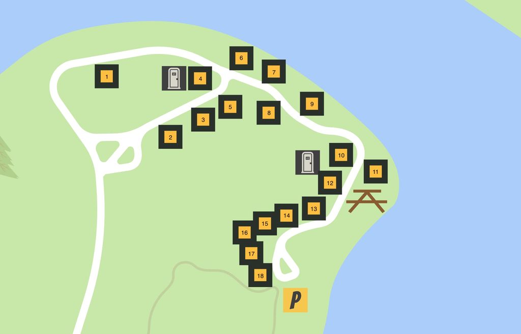 Grelle Recreation Area campsite map
